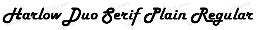 Harlow Duo Serif Plain Regular字体转换